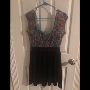 Teal / black babyDoll style dress